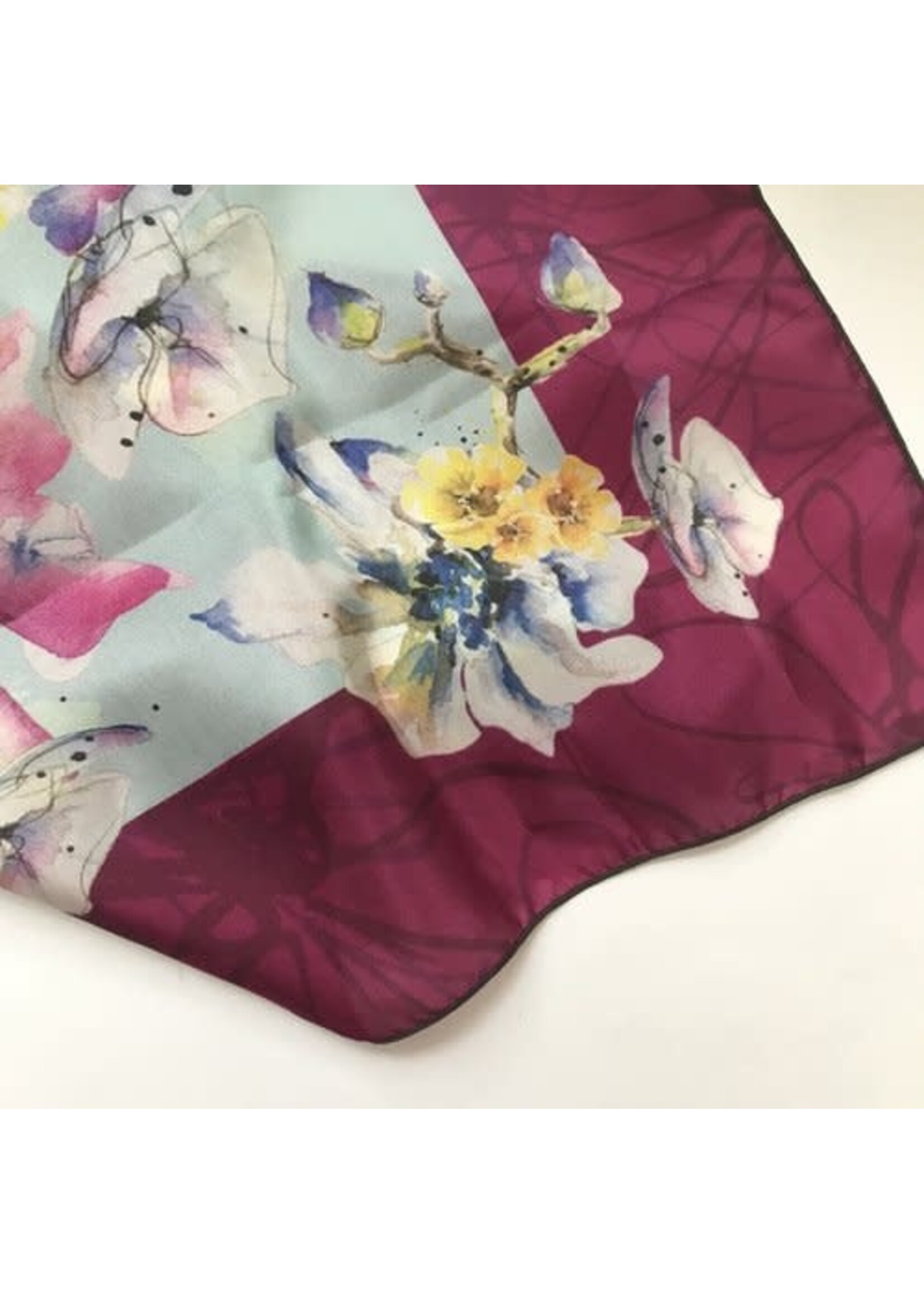 Scarlett Design Natalie Bergeron [Scarlett] - Foulard Carré « Cottage Fuchsia Vibe »