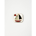 de Passillé-Sylvestre de Passillé-Sylvestre - Broche BAV Carré Bateau Blanc