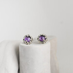 Minuit Metal Minuit Metal - Boucles d'oreilles HALO - Améthyste
