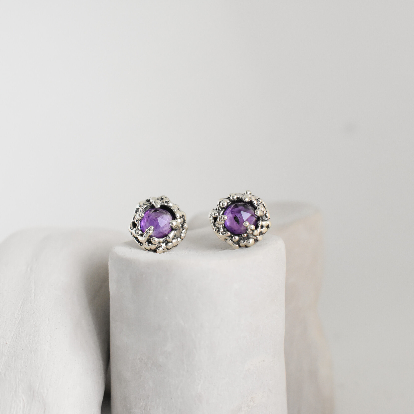 Minuit Metal Minuit Metal - Boucles d'oreilles HALO - Améthyste