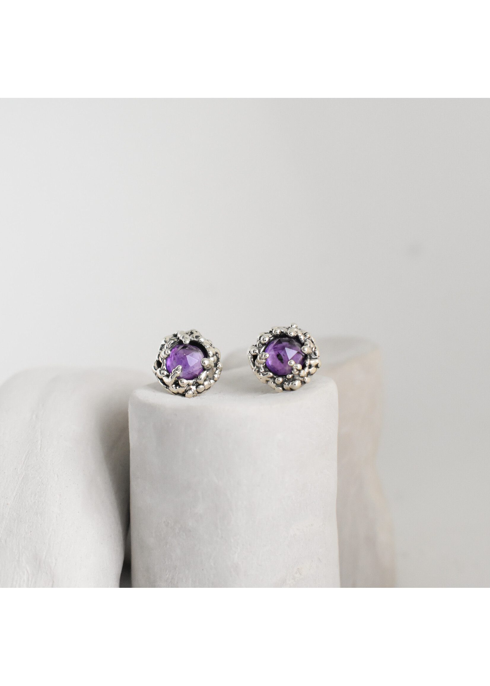 Minuit Metal Minuit Metal - Boucles d'oreilles HALO - Améthyste