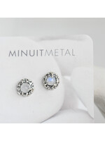 Minuit Metal Minuit Metal - Boucles d'oreilles HALO - Pierres de lune