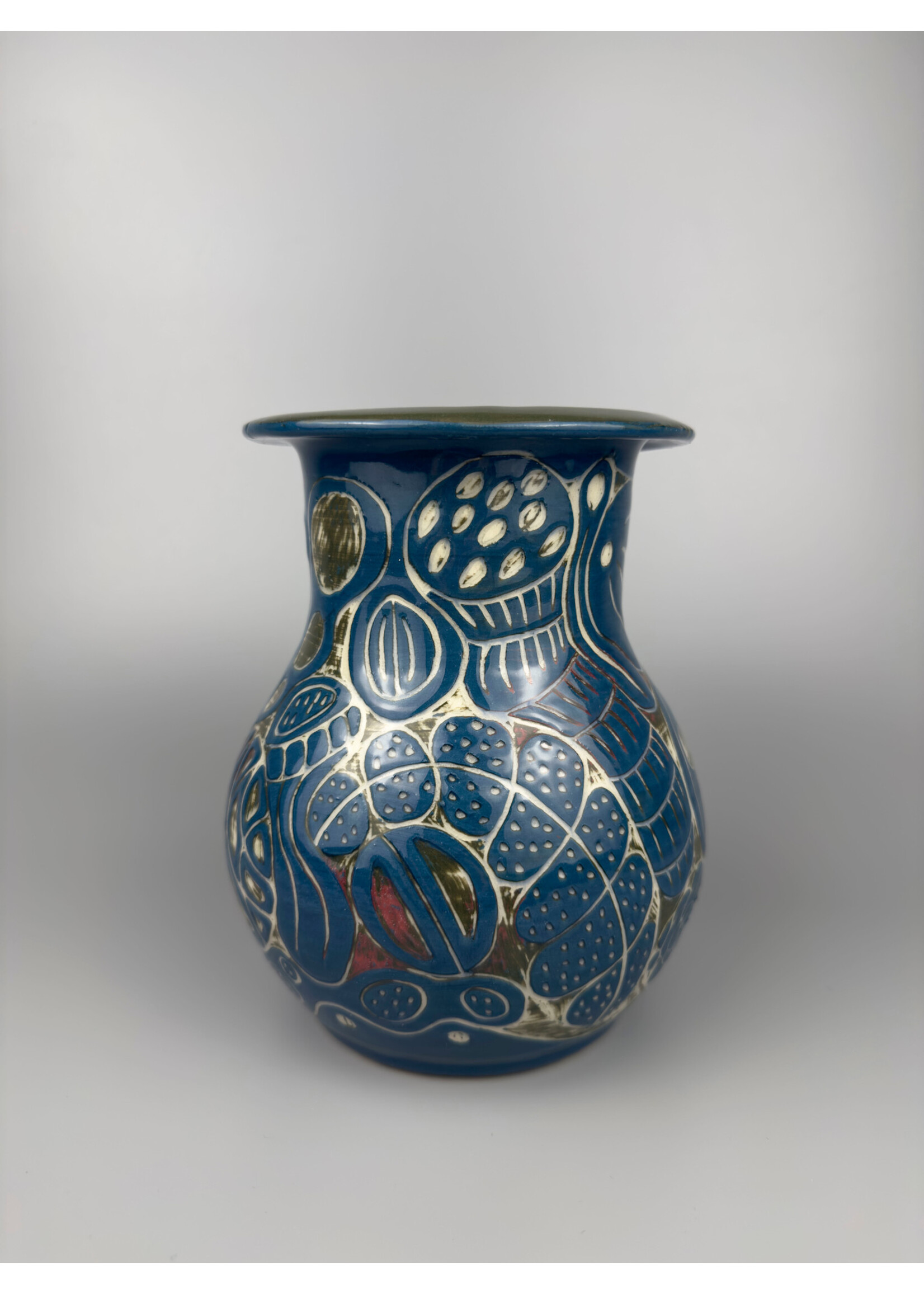 Pierre Gang MUMAQ - PG2503 - Pierre Gang - Vase moyen bleu - Porcelaine