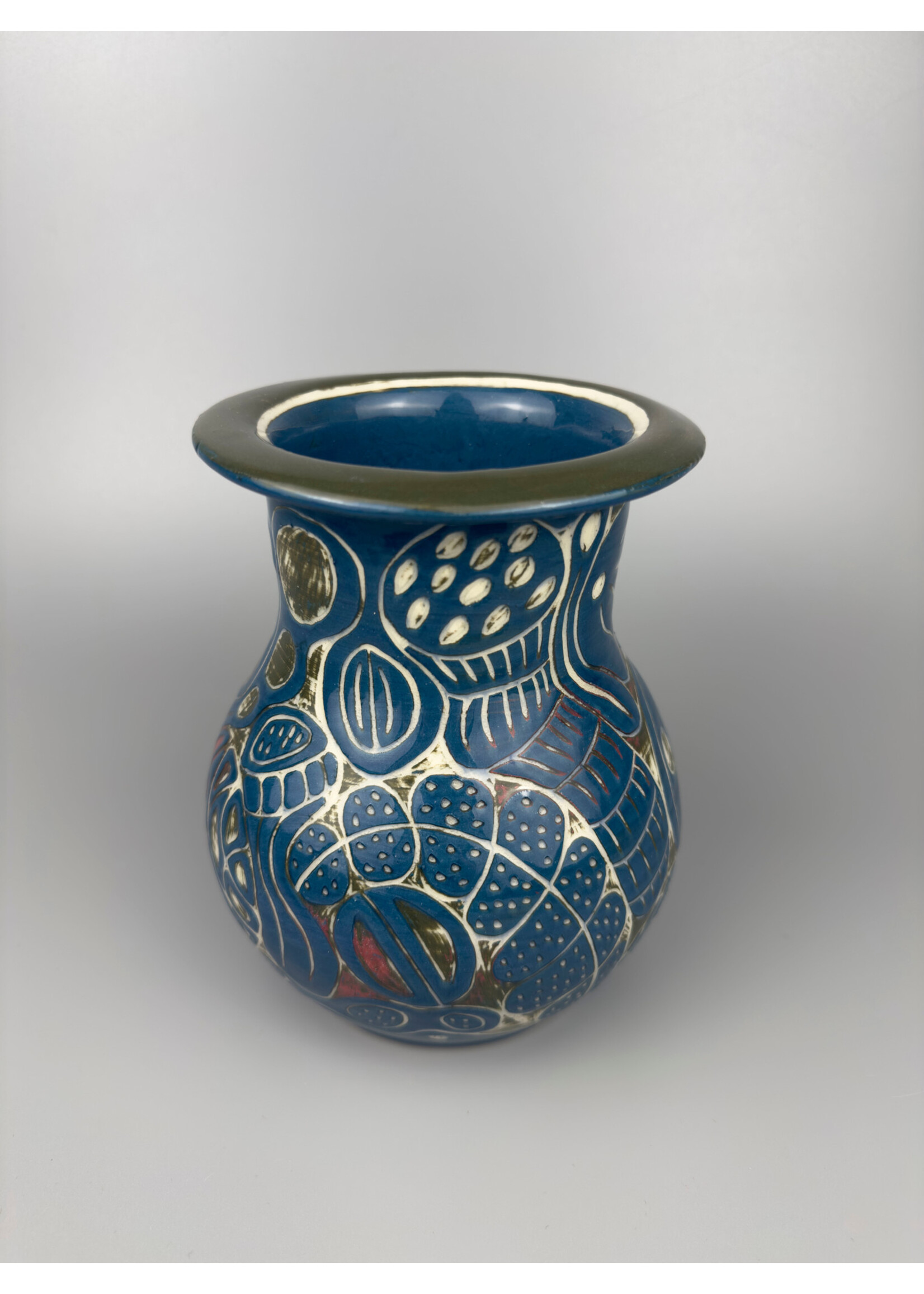 Pierre Gang MUMAQ - PG2503 - Pierre Gang - Vase moyen bleu - Porcelaine