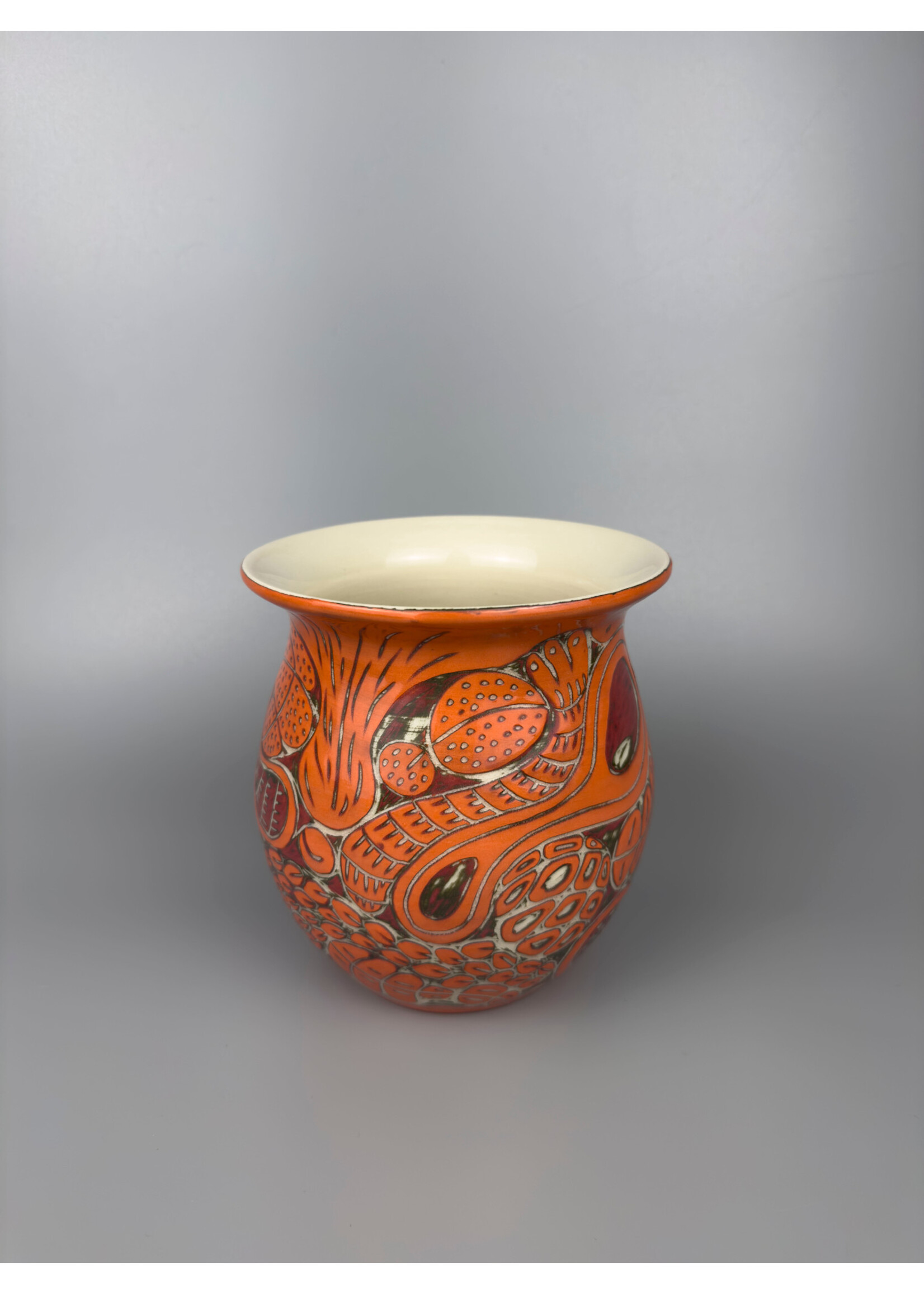 Pierre Gang MUMAQ - PG2502 - Pierre Gang - Vase moyen orange - Porcelaine