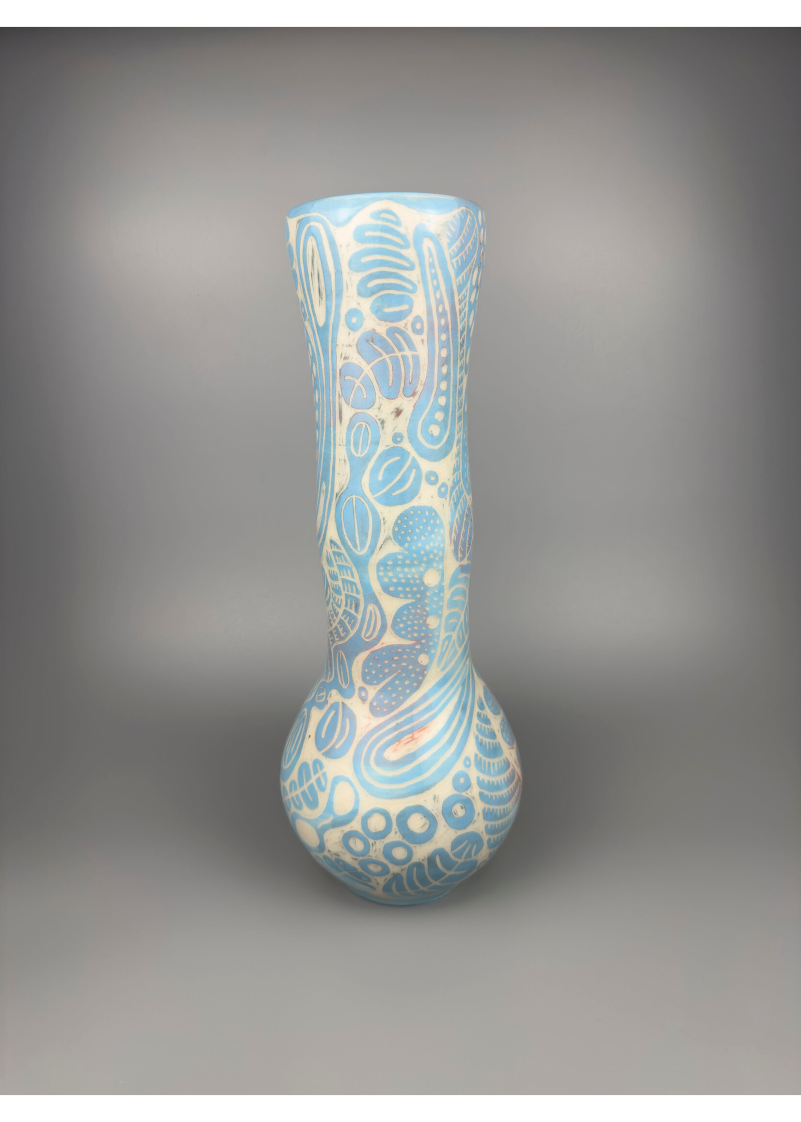 Pierre Gang MUMAQ - PG2506 - Pierre Gang - Vase grand bleu pale - Porcelaine