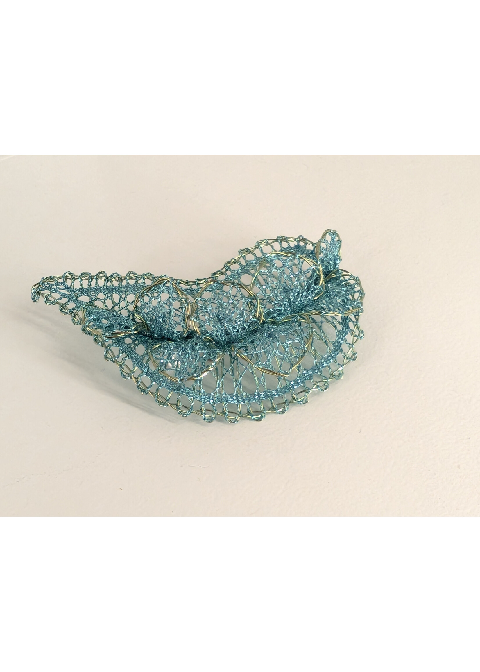 Véronique Louppe Dentellière Broche FEUILLE, V. Louppe