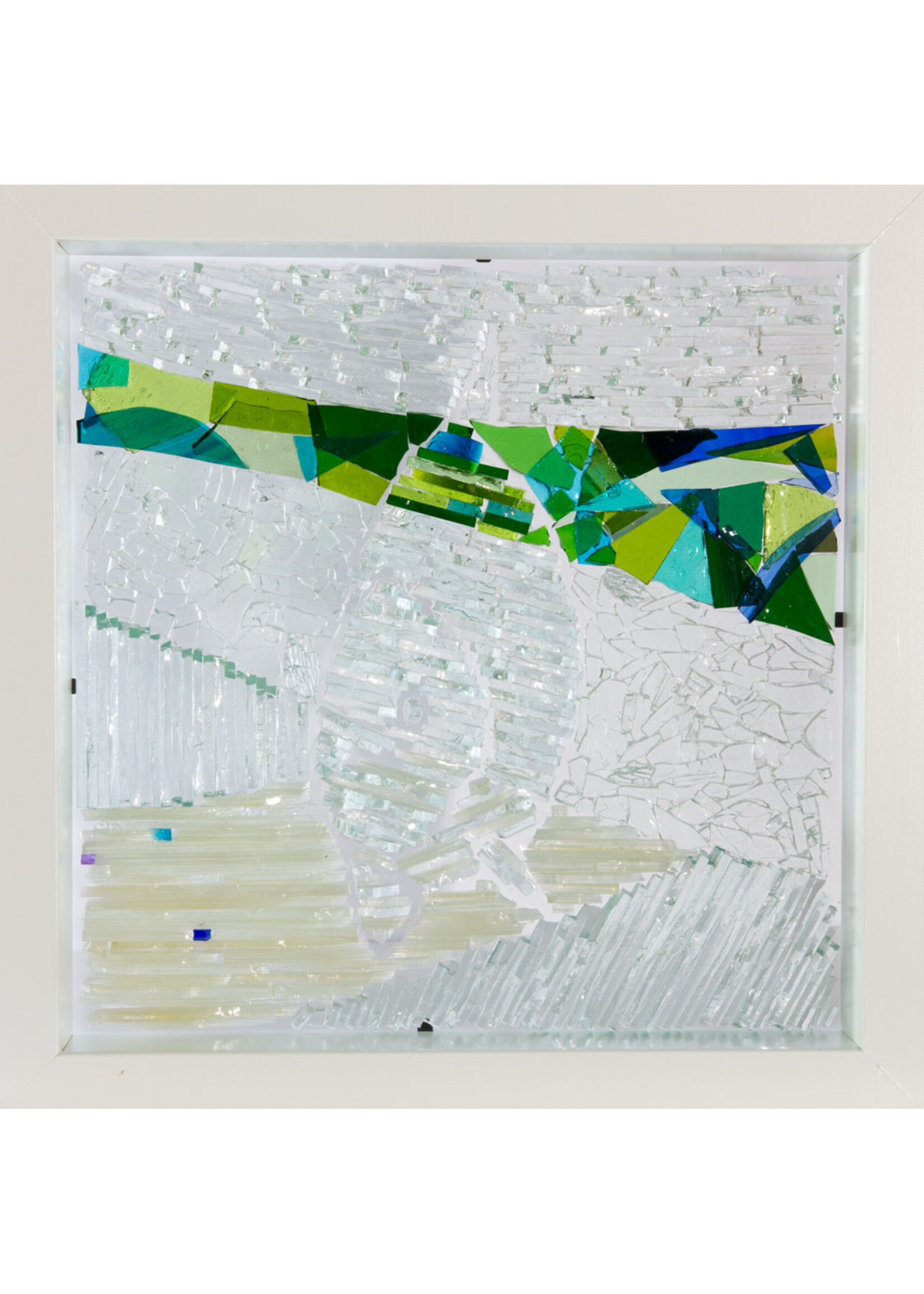 Patricia David PD_Mosaïque vitre 1 - Los Peces #3, 2019, 9'' x 9''