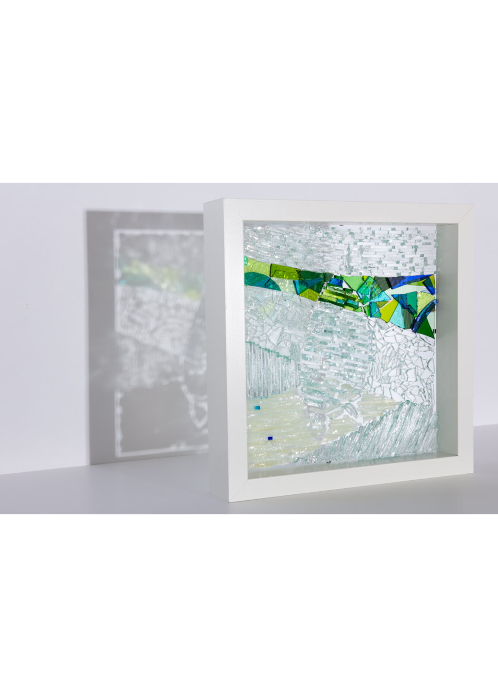 Patricia David PD_Mosaïque vitre 1 - Los Peces #3, 2019, 9'' x 9''