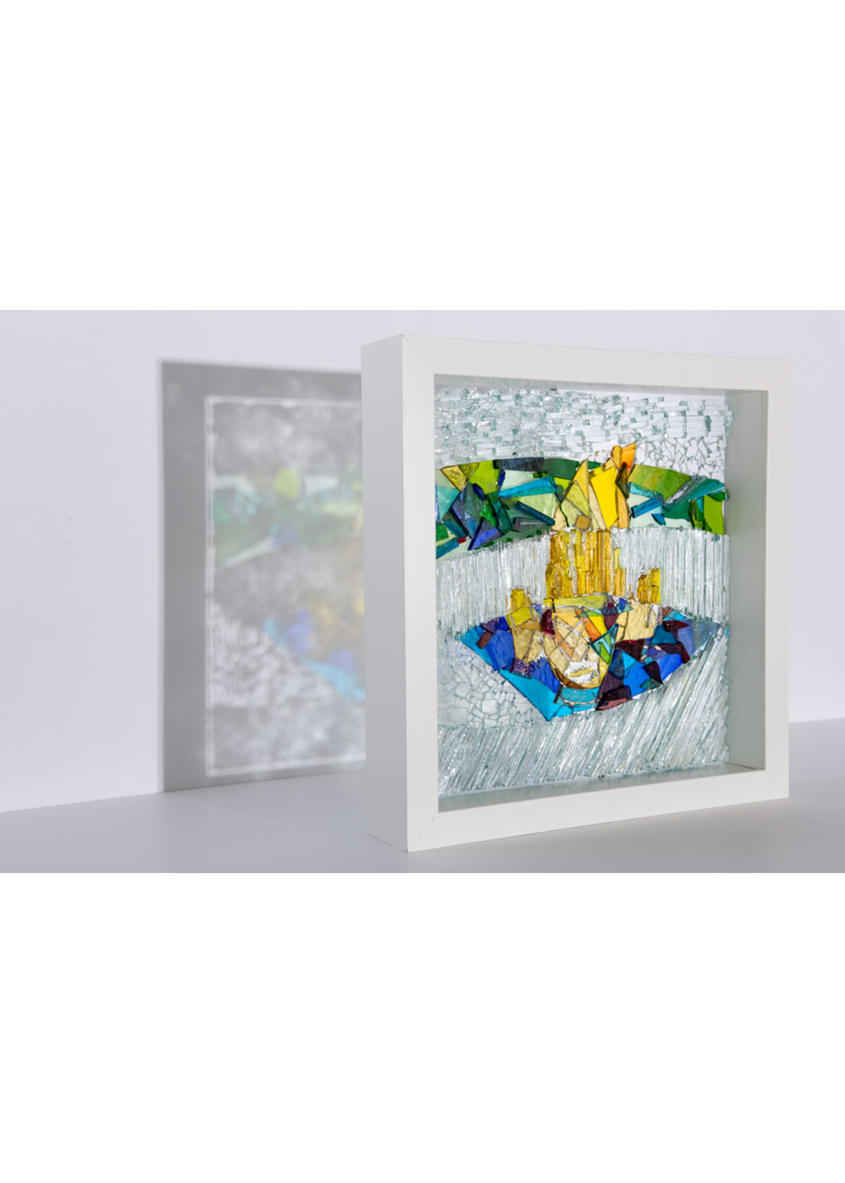 Patricia David PD_Mosaïque vitre 2 - Los Peces #4, 2019, 9'' x 9''