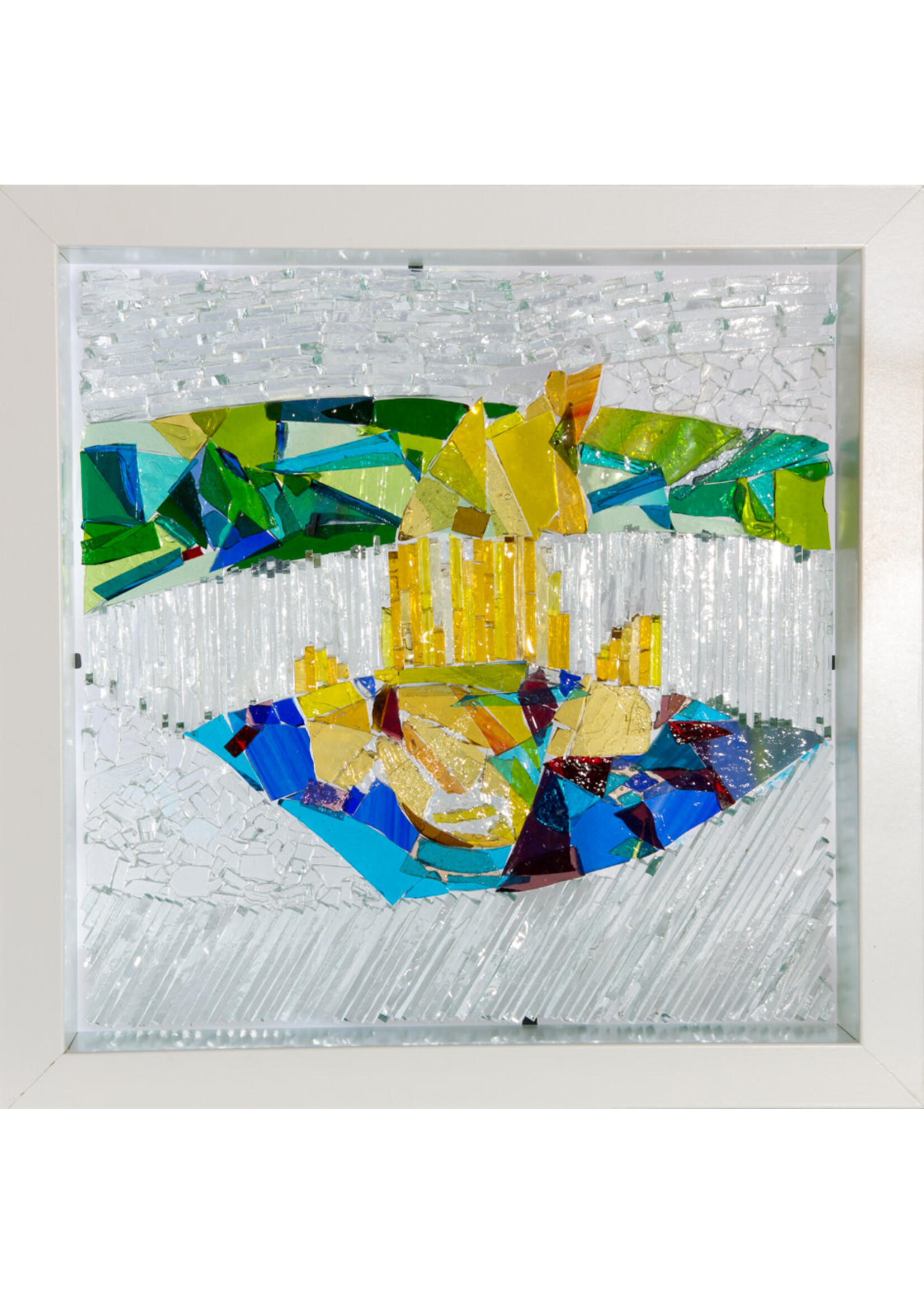 Patricia David PD_Mosaïque vitre 2 - Los Peces #4, 2019, 9'' x 9''