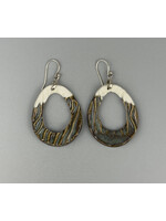 Coralie Huckel MUMAQ-B0025 - Boucles d'oreilles - Grès - Métal