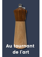 Au Tournant de l'Art - Richard Dupuis Salière 6 pouces - érable et tête orange carrée
