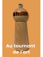 Au Tournant de l'Art - Richard Dupuis Salière 6 pouces - érable et tête orange ronde