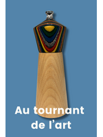Au Tournant de l'Art - Richard Dupuis Salière 6 pouces - érable et tête rouge carrée