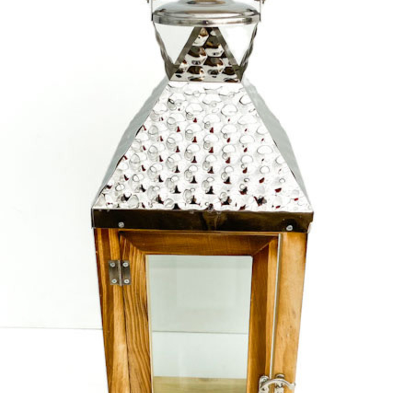 Lantern - brown with silver top