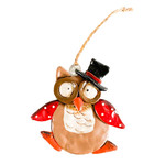 Ornament - Barn Owl w Hat