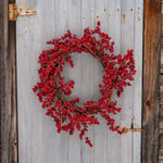 Wreath - red faux berry