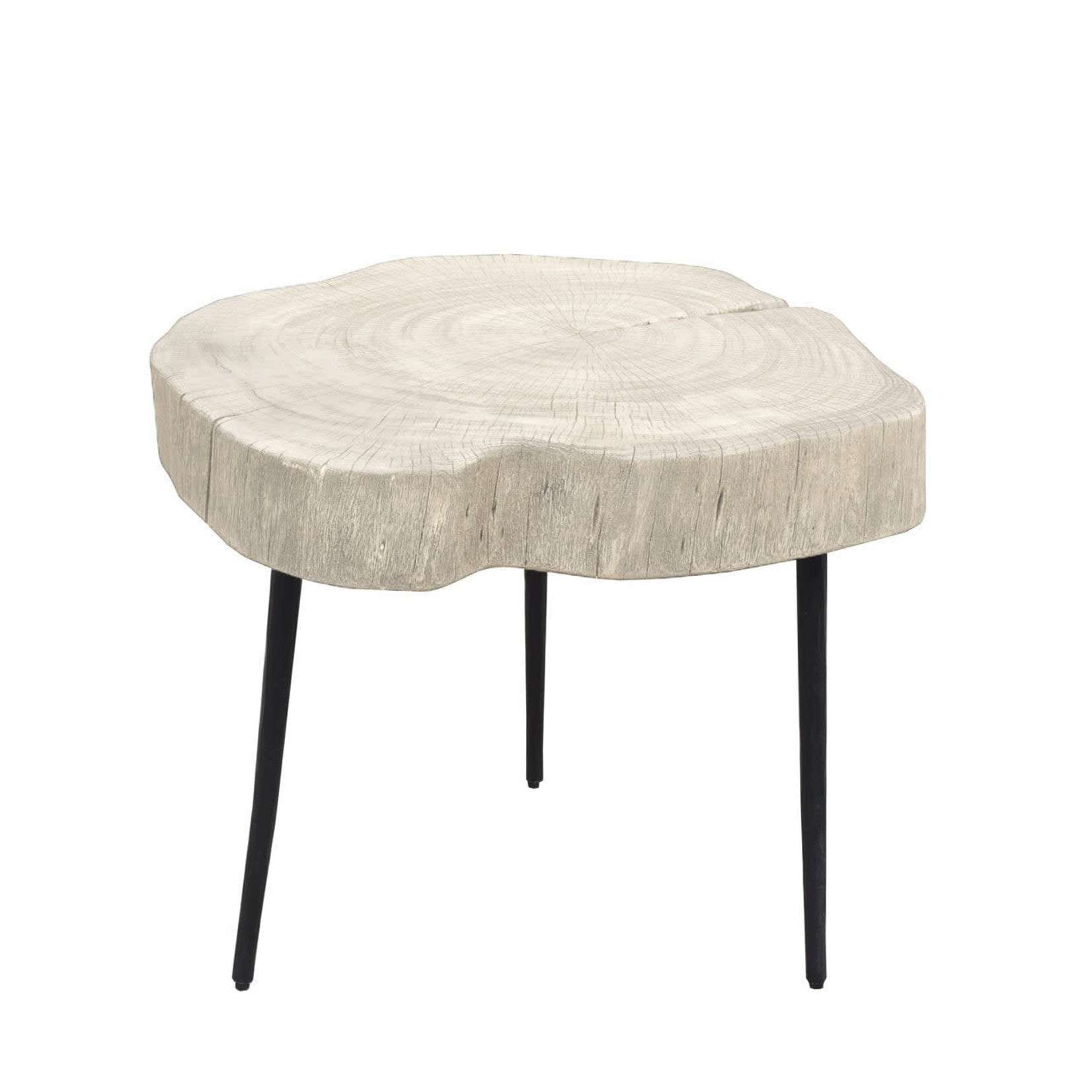 Side Table - Organic Trunk White Washed