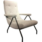 Lounge Chair - Retro Light Grey Tweed