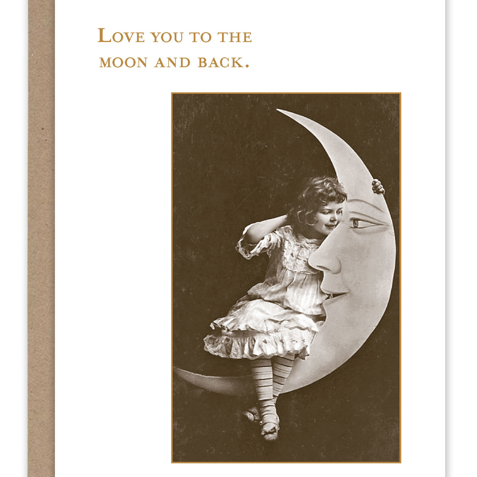 Love Card:  Little Girl on Moon