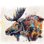 Art - Monty the Moose 30 X 40" (aluminum)