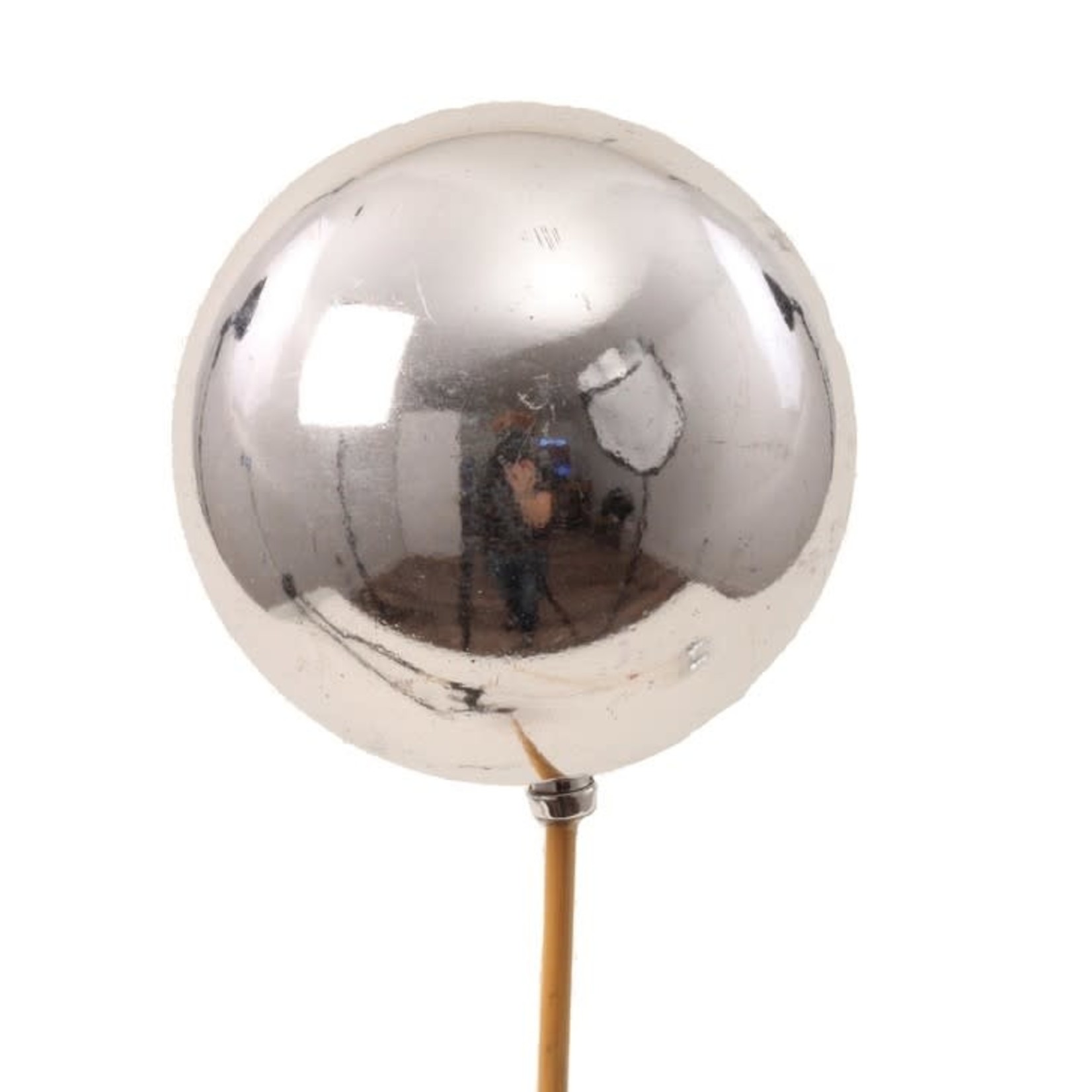 Ornamental Balls: Silver Glossy 15 cm (1 stem)