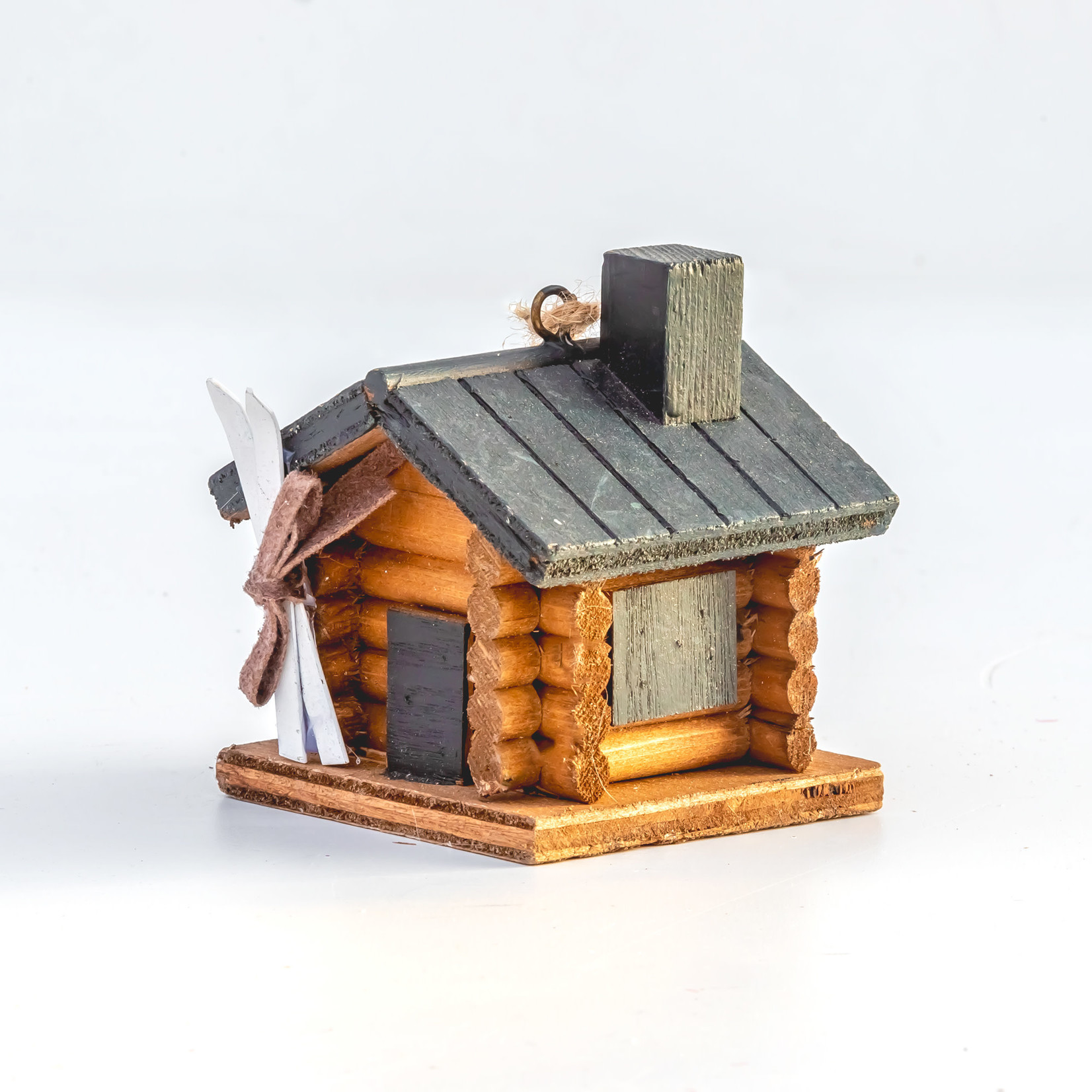 Ornament - Cabin with Skis