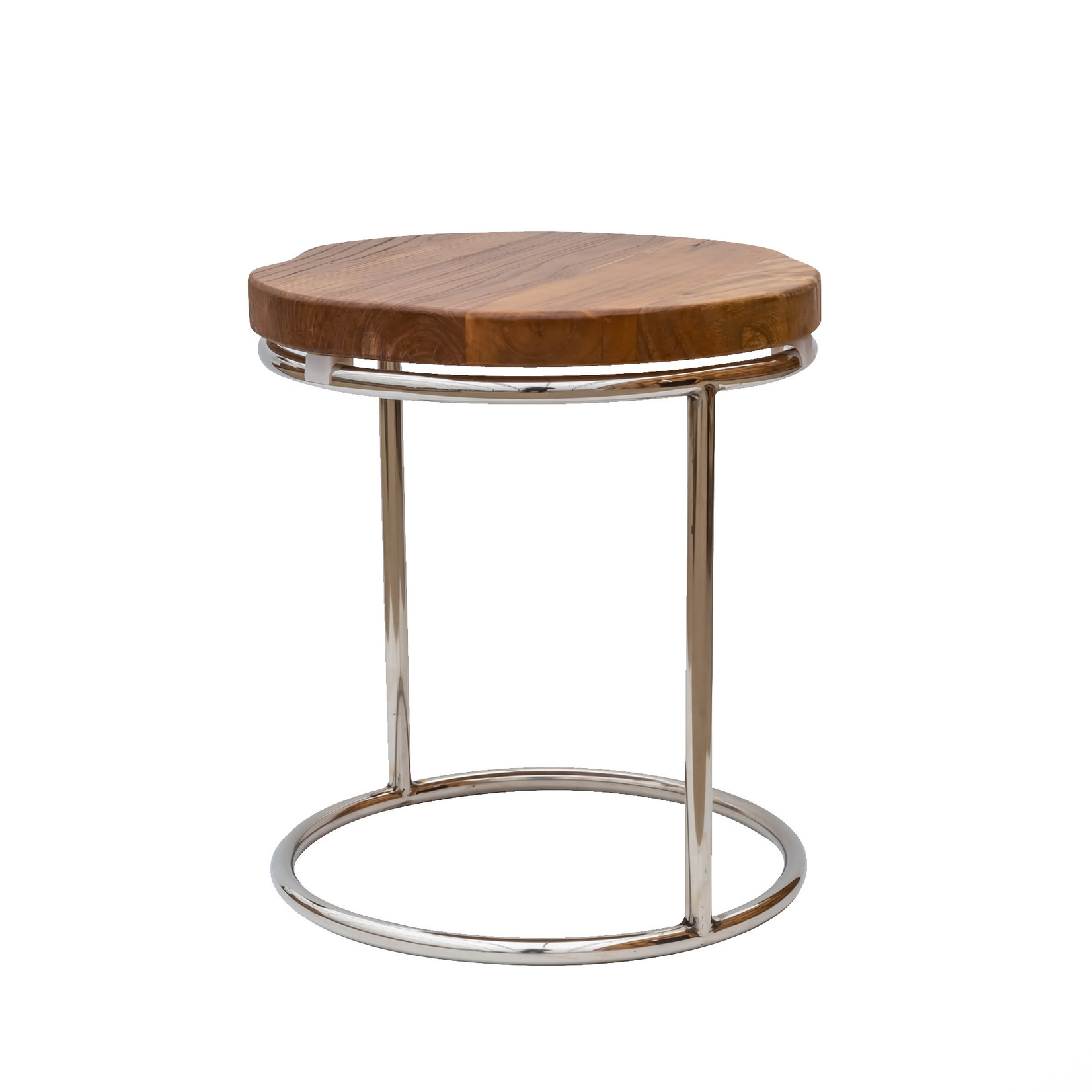 Side Table - Round Sml. w Chrome Legs