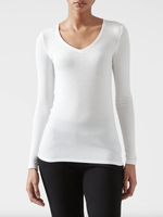 ATM ATM Modal Rib L/S V-Neck Tee