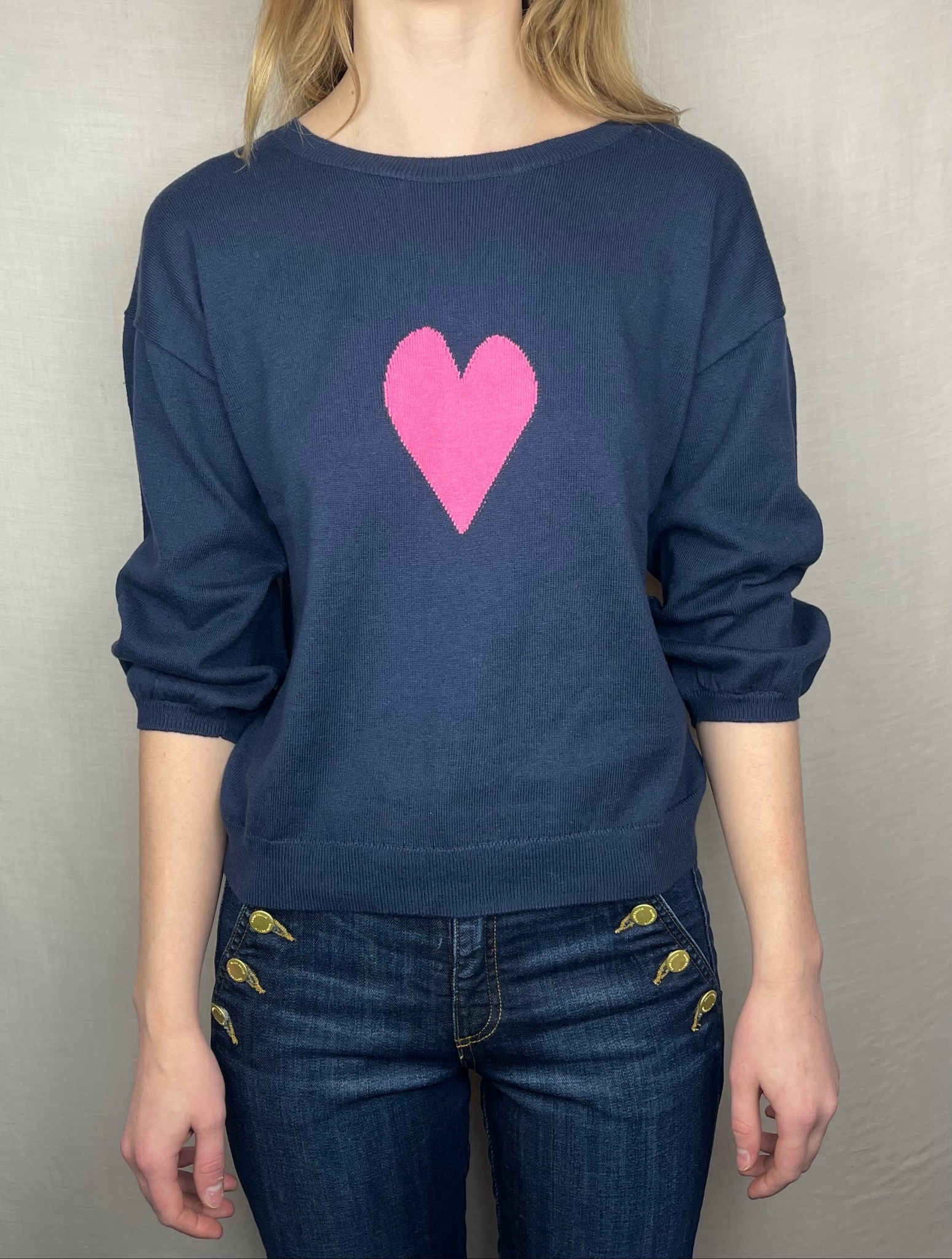 J Society J Society Heart Intarsia Sweater