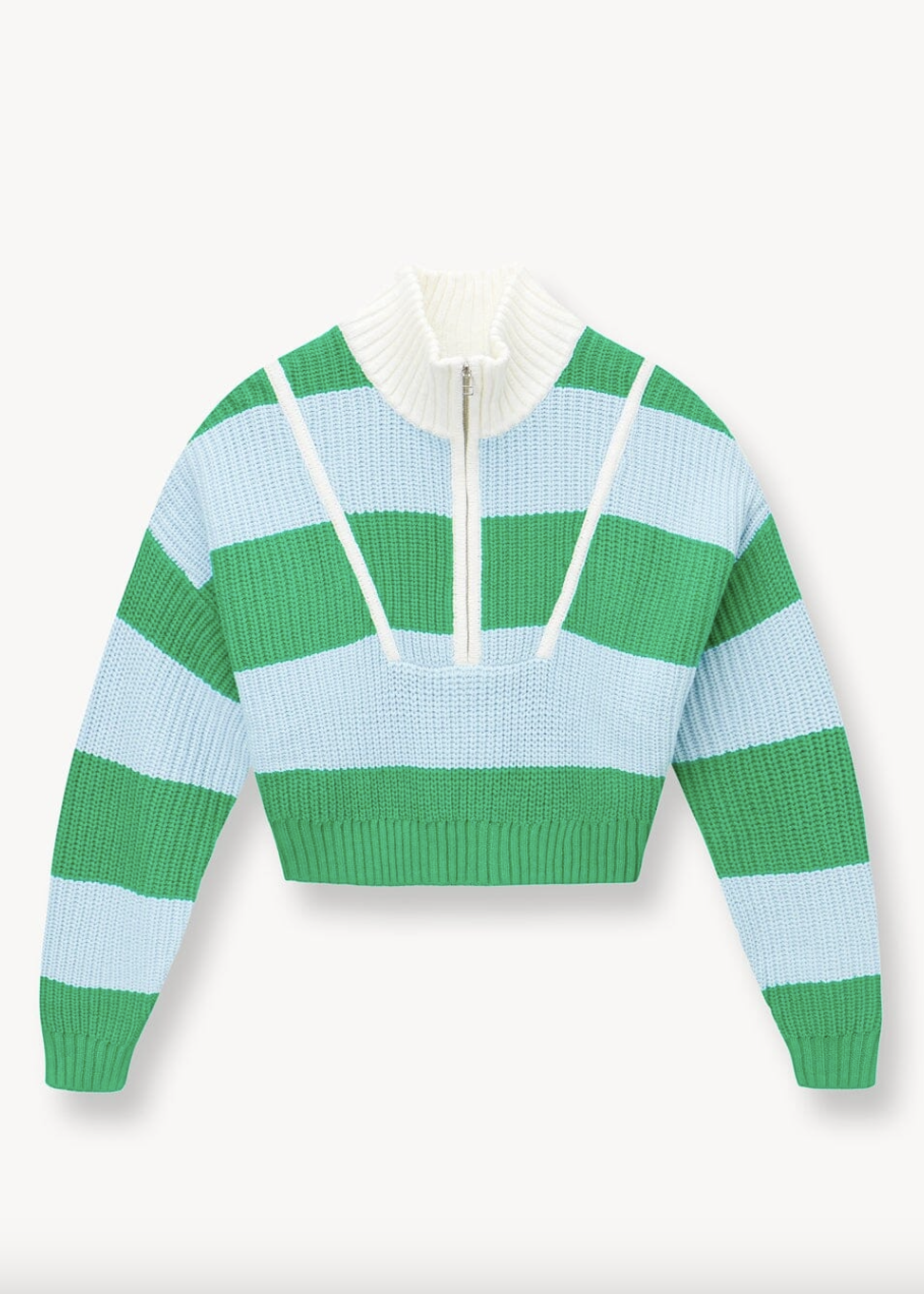 STAUD STAUD Cropped Hampton Rugby Stripe Sweater