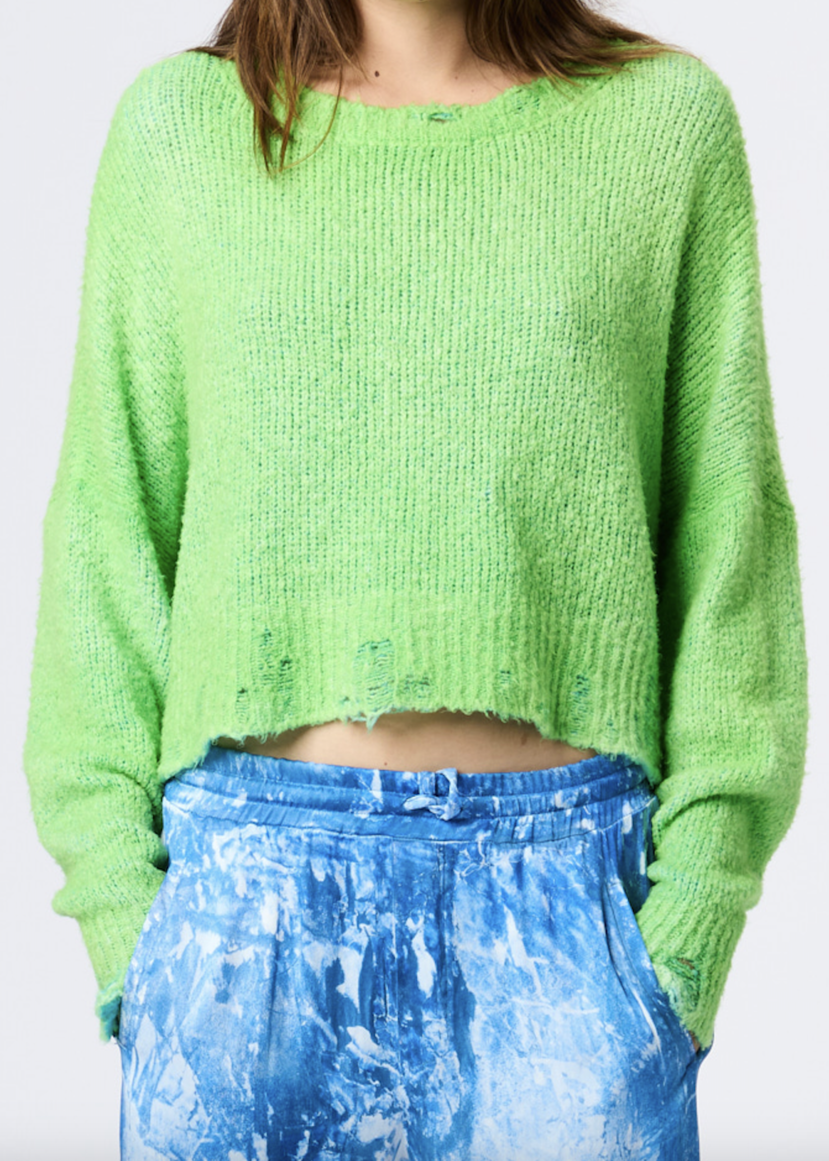 Avant Toi Avant Toi Boat Neck Cropped Pullover