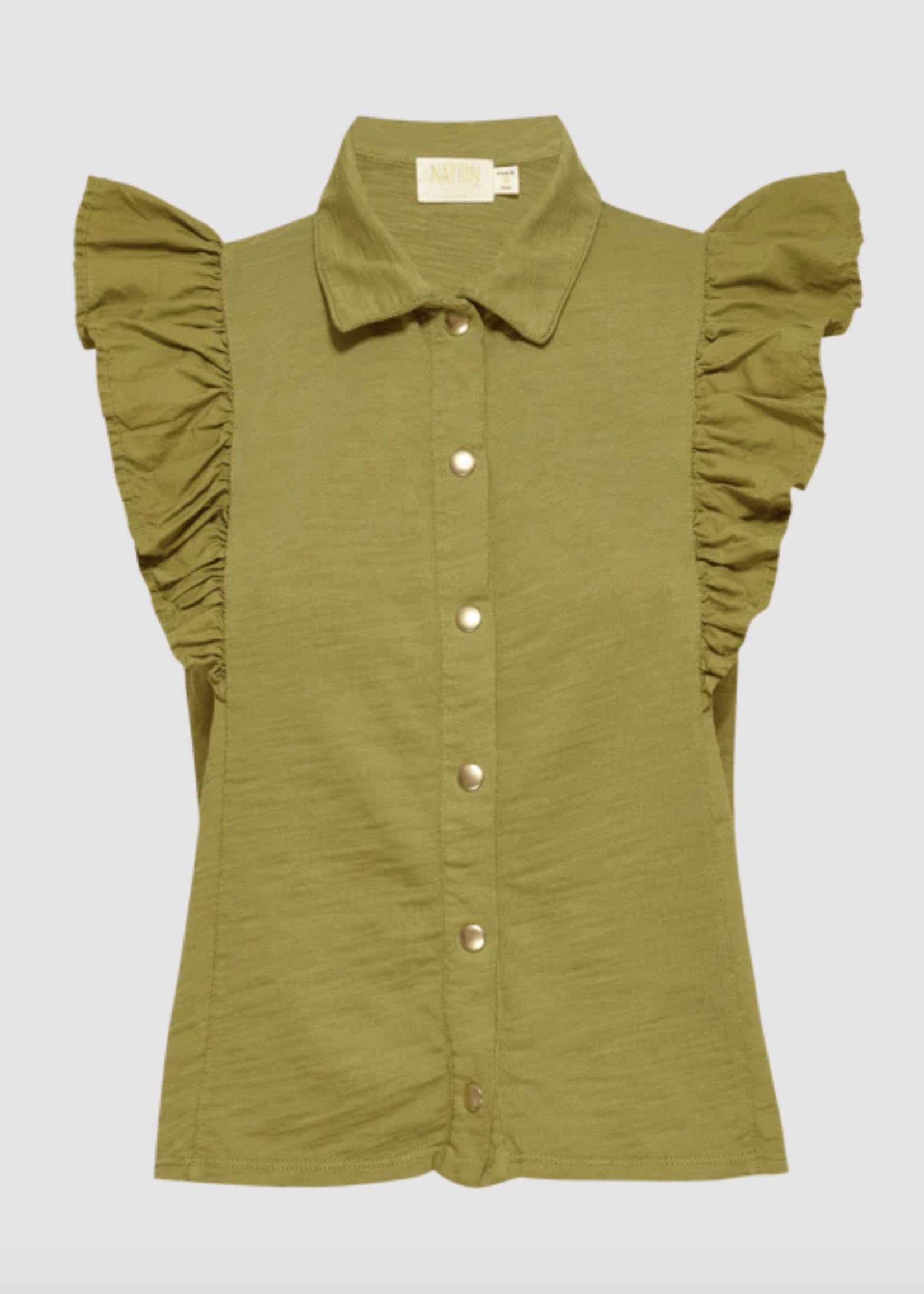 Nation LTD Nation Archer Ruffled Button Up Top