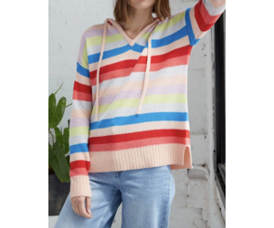 Autumn Cashmere Striped Honeycomb Hoodie Sublime Telluride