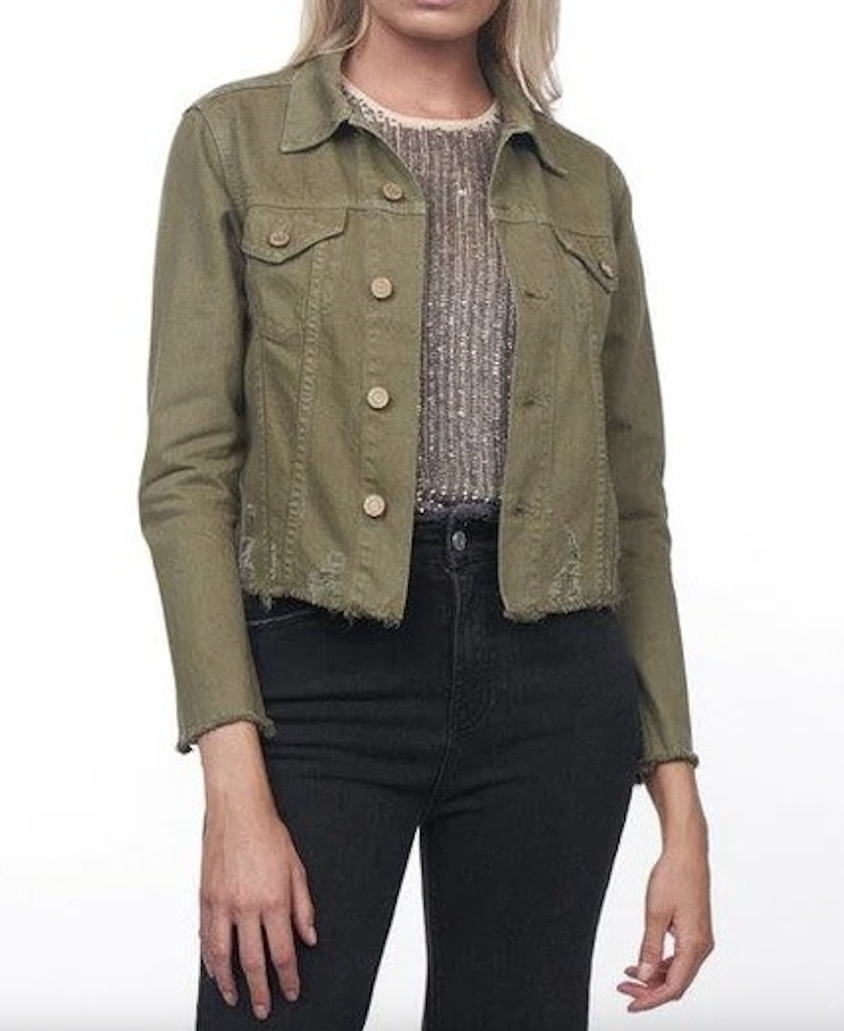 Jessica London Women's Plus Size Classic Cotton Button Down Denim Jean  Jacket - 28, New Khaki Beige : Target