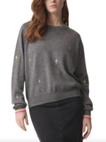 Brodie Cashmere Brodie Lightening Bolt Sweater