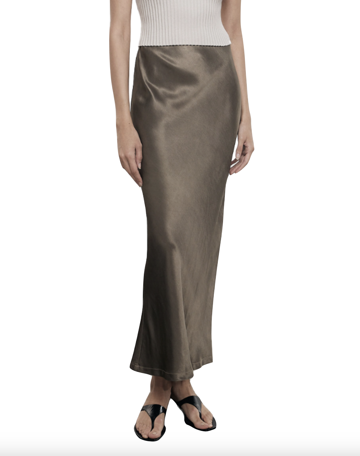 Enza Costa Satin Bias Cut Skirt