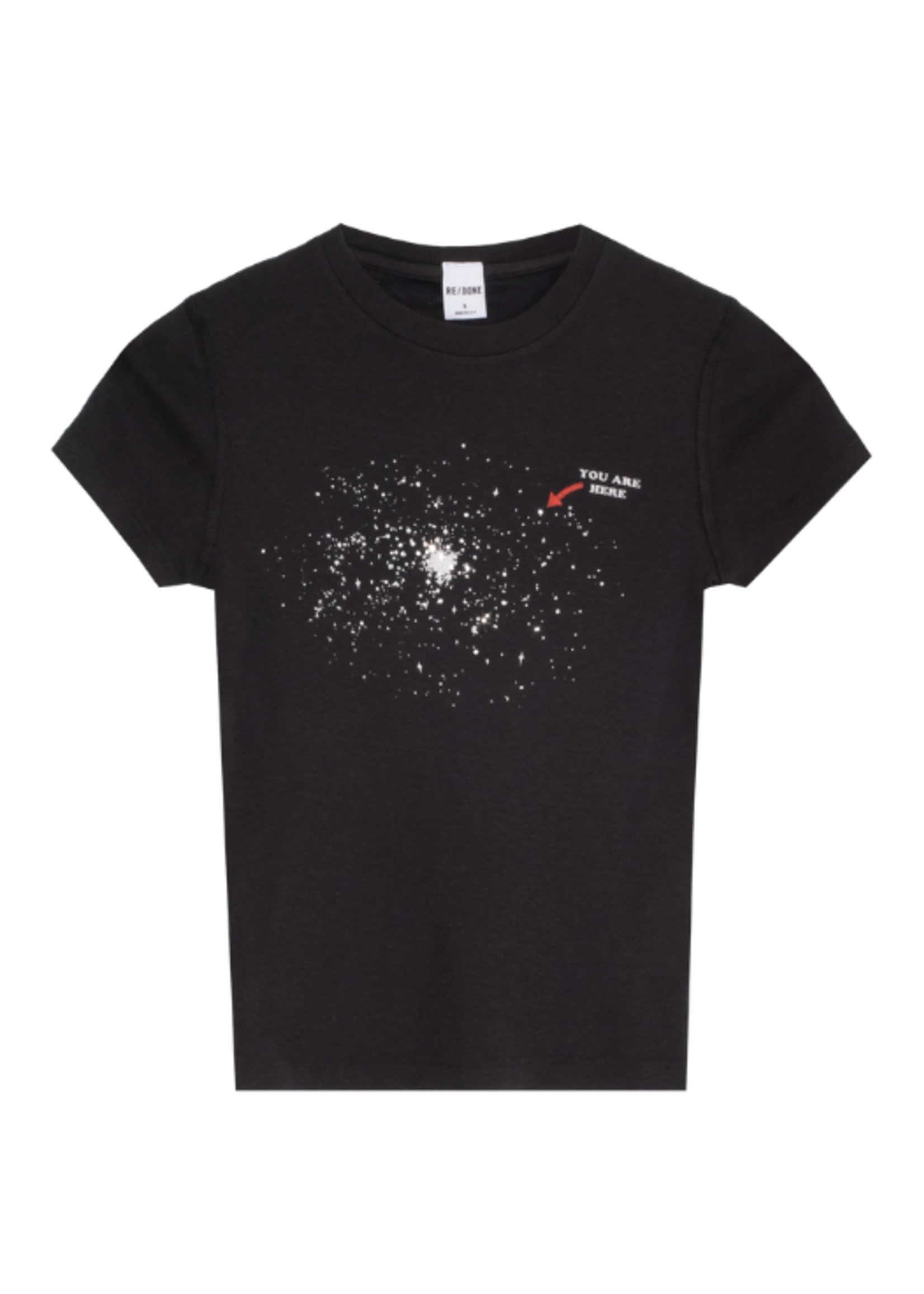 Re/Done Re/Done Rhinestone Space S/S Tee