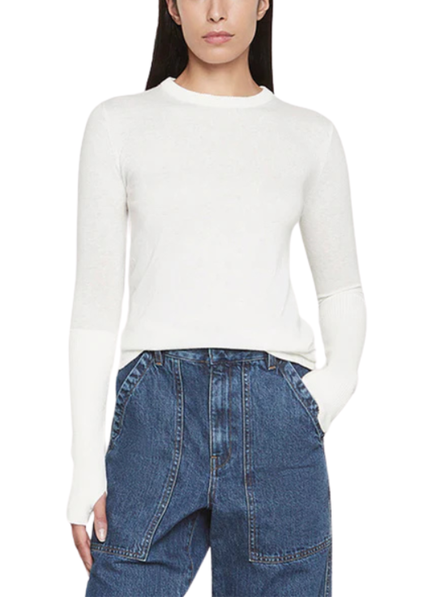 Enza Costa Enza Costa Fitted Cuffed L/S Crew