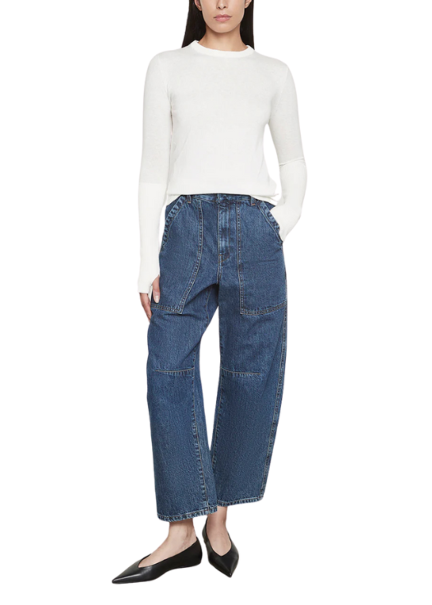 Enza Costa Enza Costa Fitted Cuffed L/S Crew