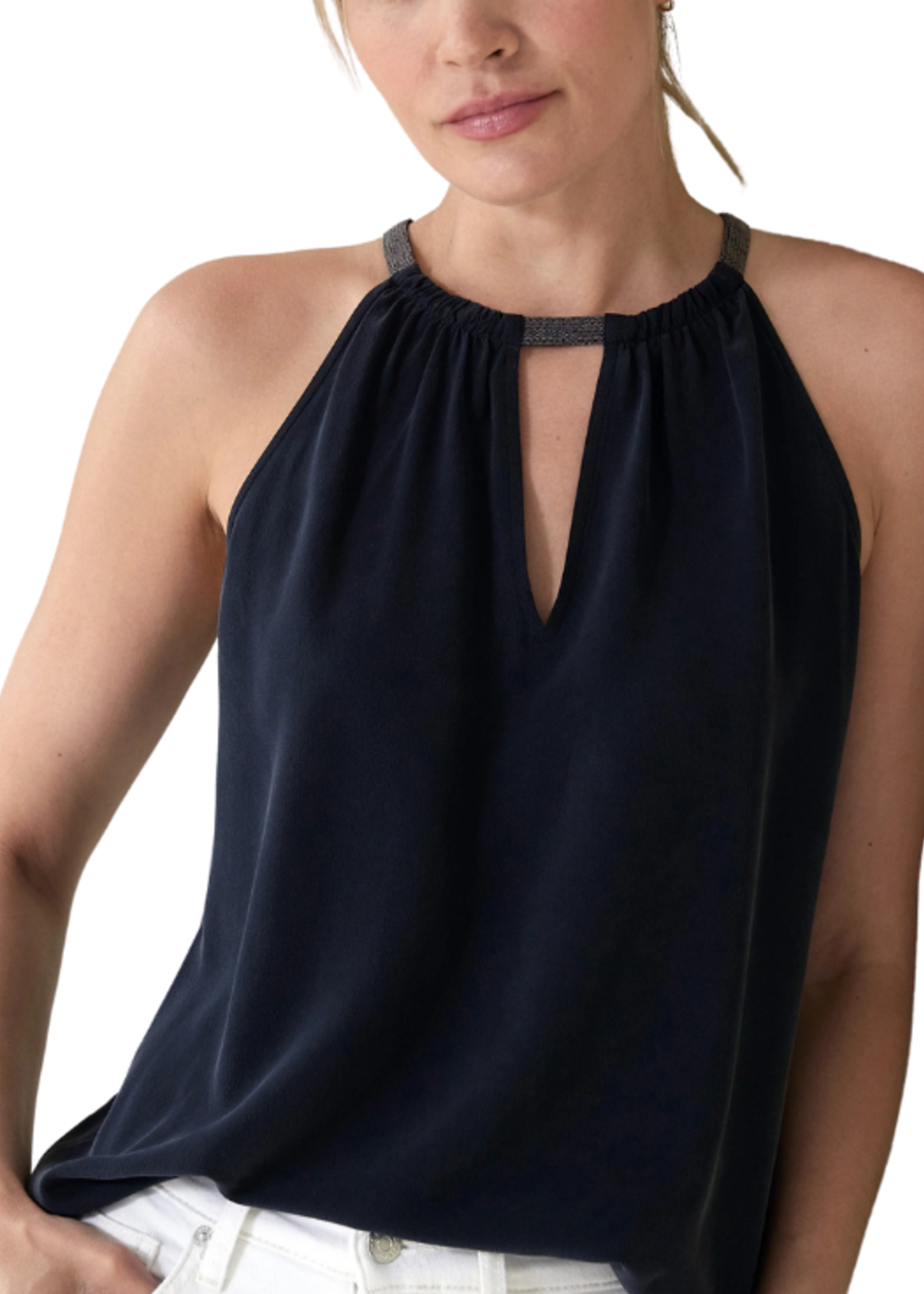 Go Silk Go Silk Cut Away Top