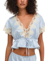For Love & Lemons FLL Satin Crop Top
