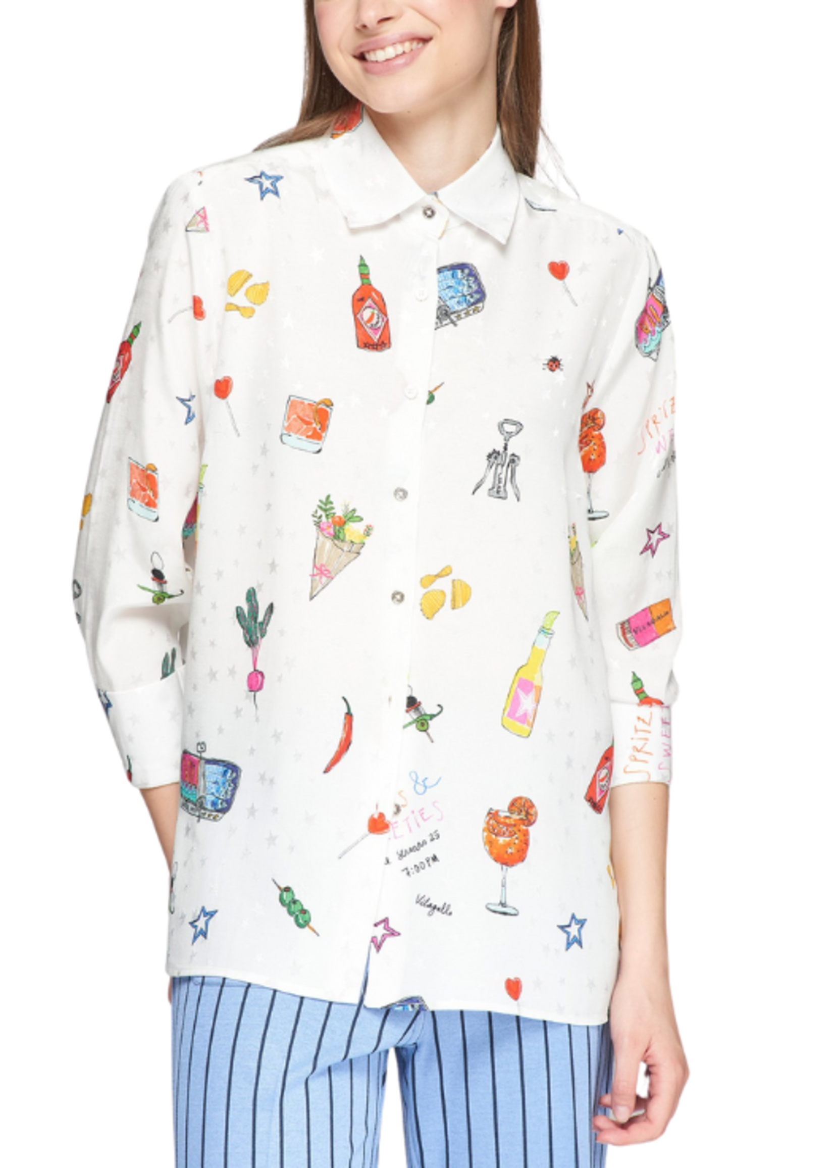 Vilagallo Vilagallo Mariela Print Shirt