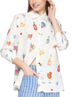 Vilagallo Vilagallo Mariela Print Shirt