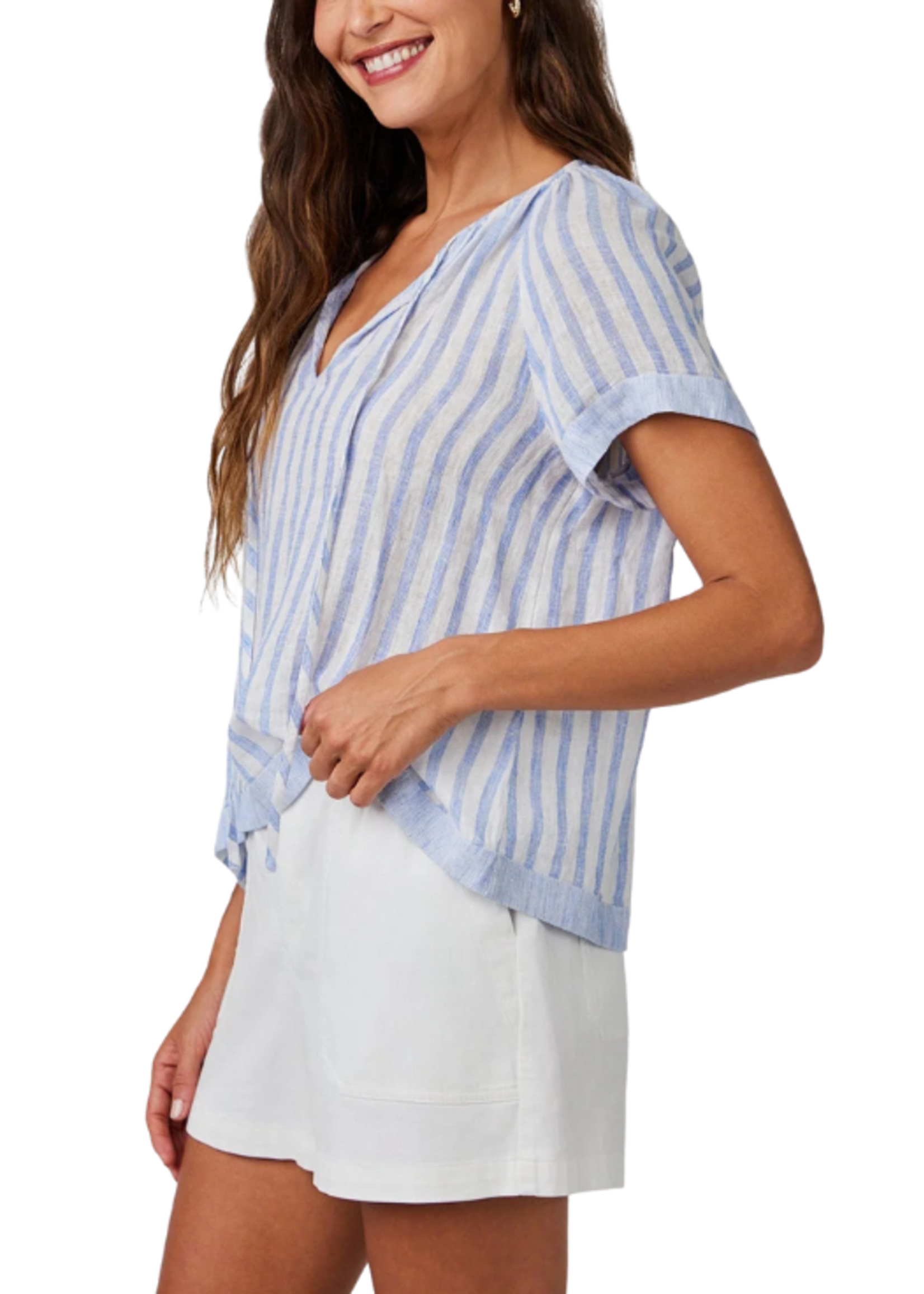 Bella Dahl Bella Dahl S/S Flowy Stripe Top