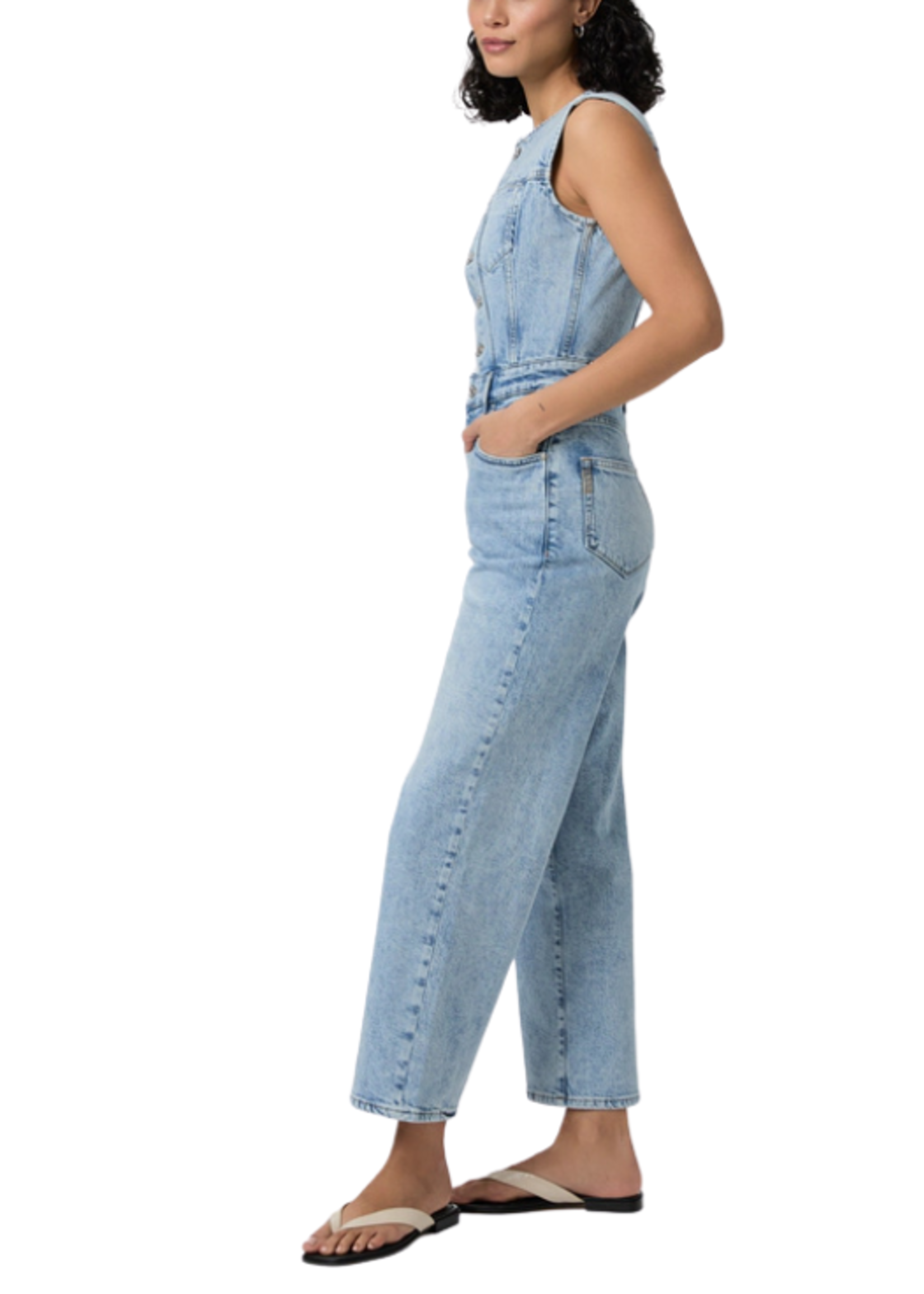 Paige Paige Cirie Ankle Denim Jumpsuit