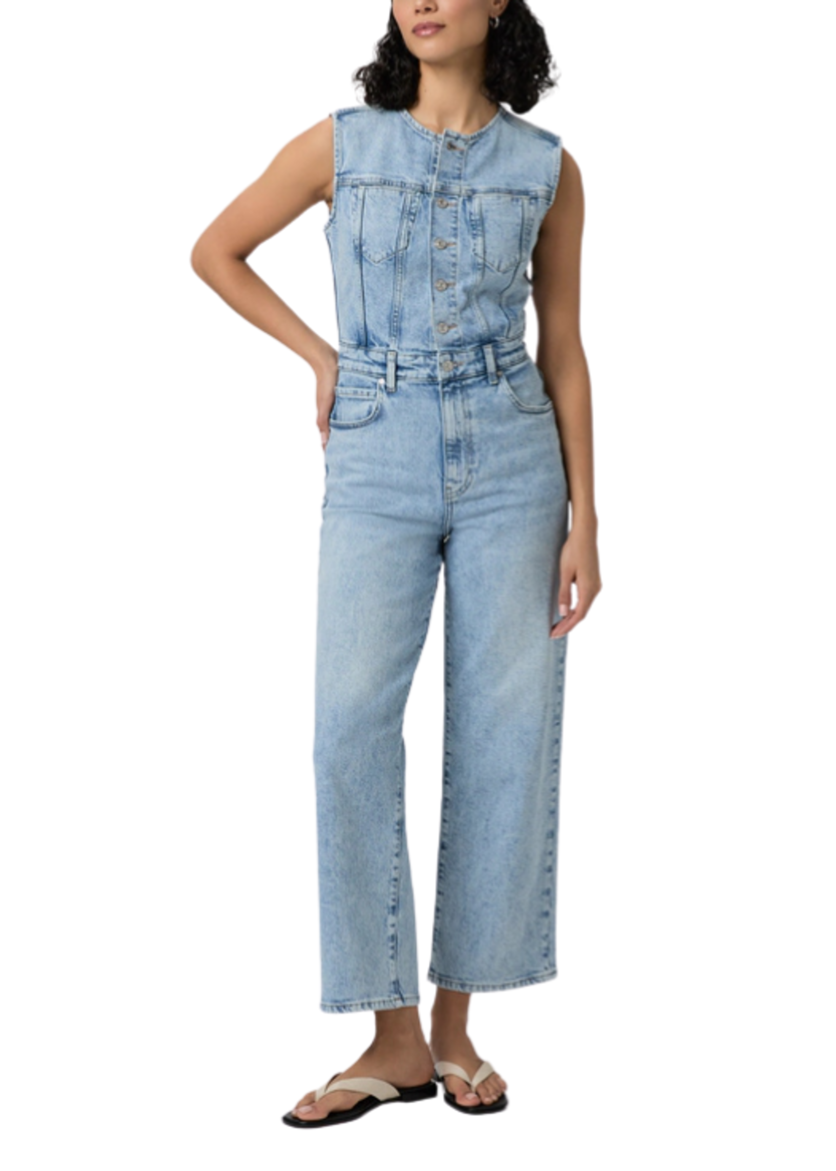 Paige Paige Cirie Ankle Denim Jumpsuit