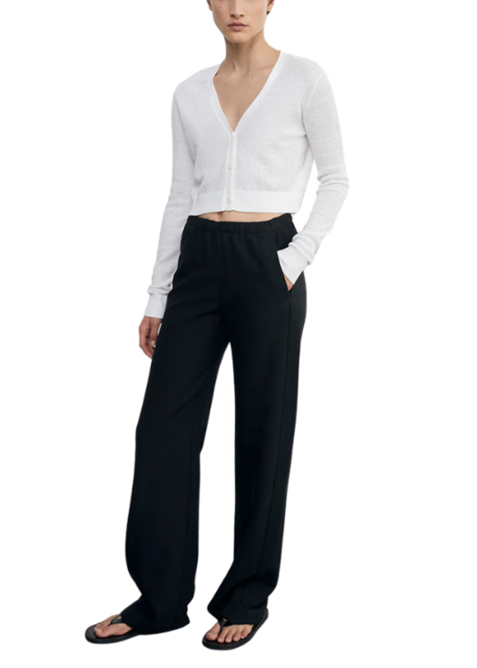 Enza Costa Enza Costa Linen Cropped Cardigan