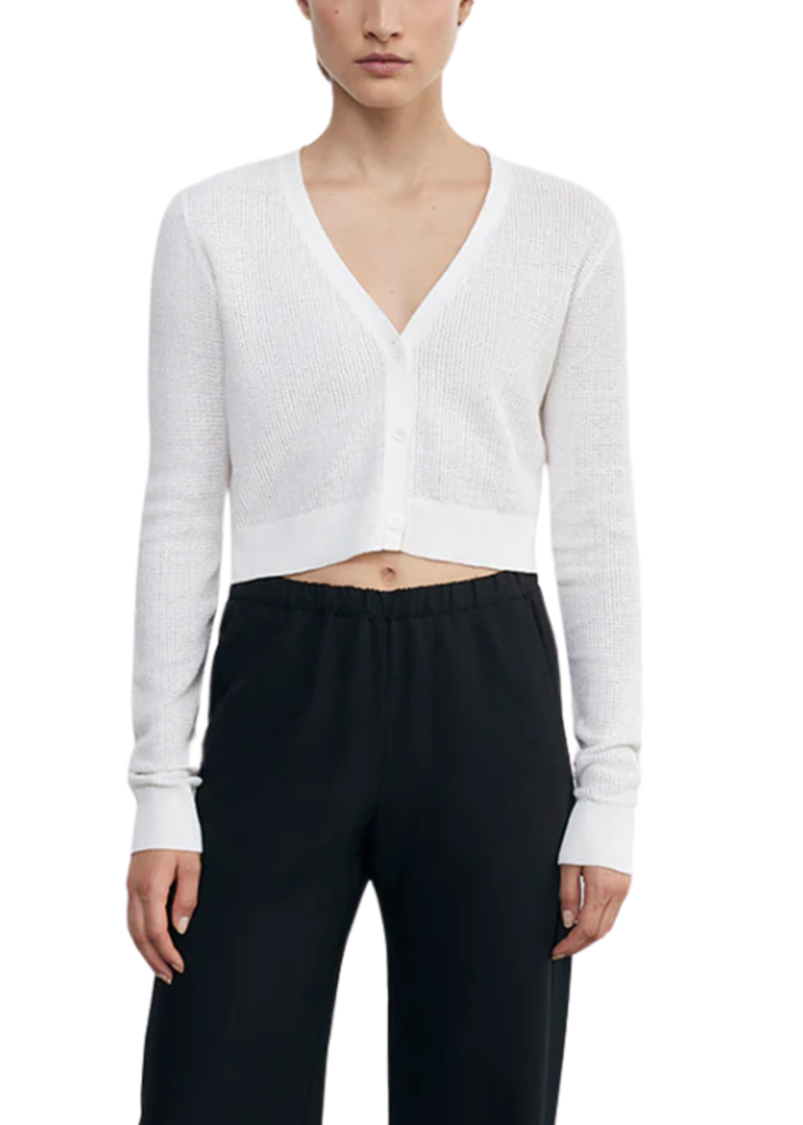 Enza Costa Enza Costa Linen Cropped Cardigan